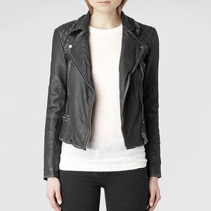 Allsaints Cargo Leather Biker Jacket